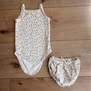 Jamie Kay Floral Baby Bodysuit and Bloomers matching Set